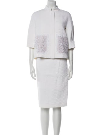 Escada Nylon Grosgrain Trim Skirt Set