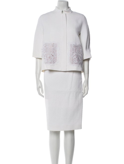 Escada Nylon Grosgrain Trim Skirt Set