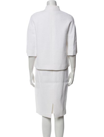 Escada Nylon Grosgrain Trim Skirt Set