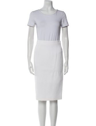 Escada Nylon Grosgrain Trim Skirt Set