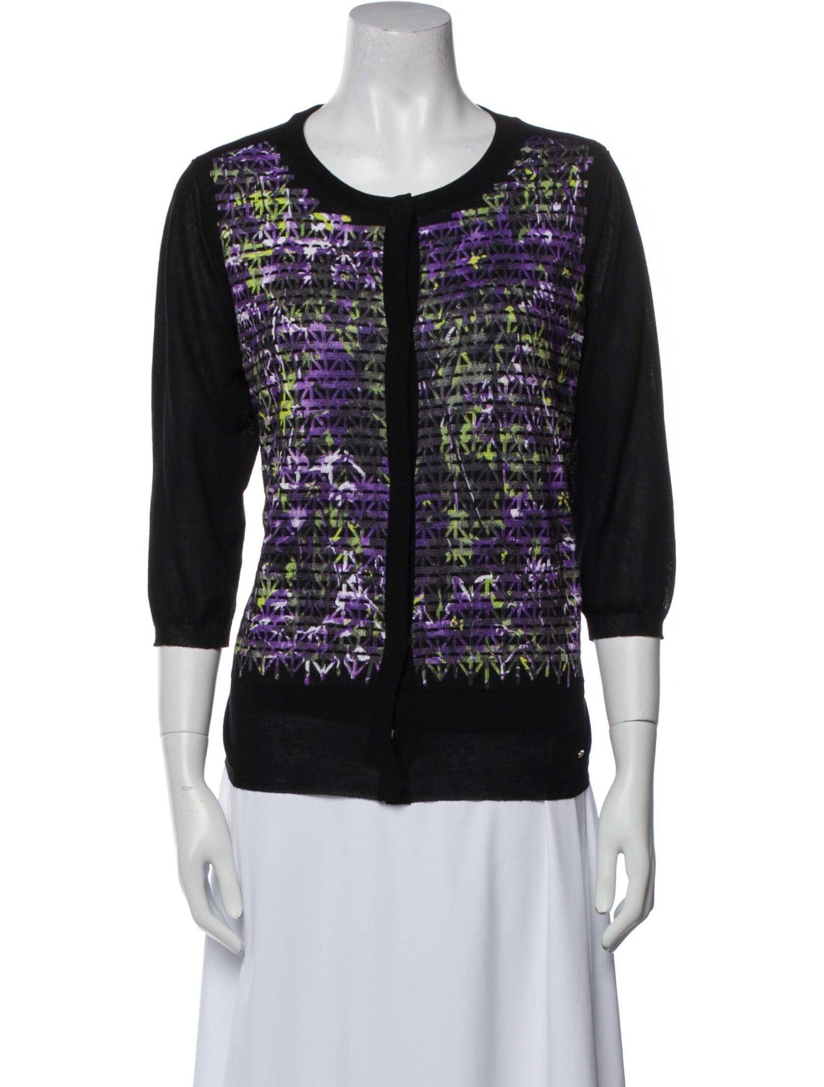 Escada Convertible Printed Sweater