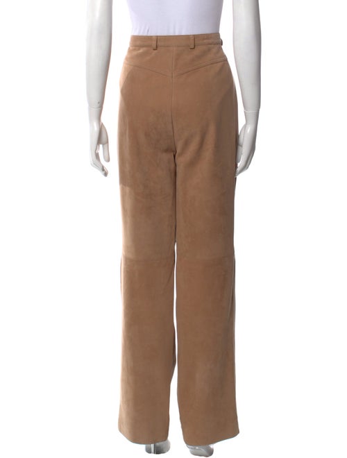 Escada Lambskin Straight Leg Pants