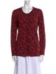 Escada Animal Print Crew Neck Top