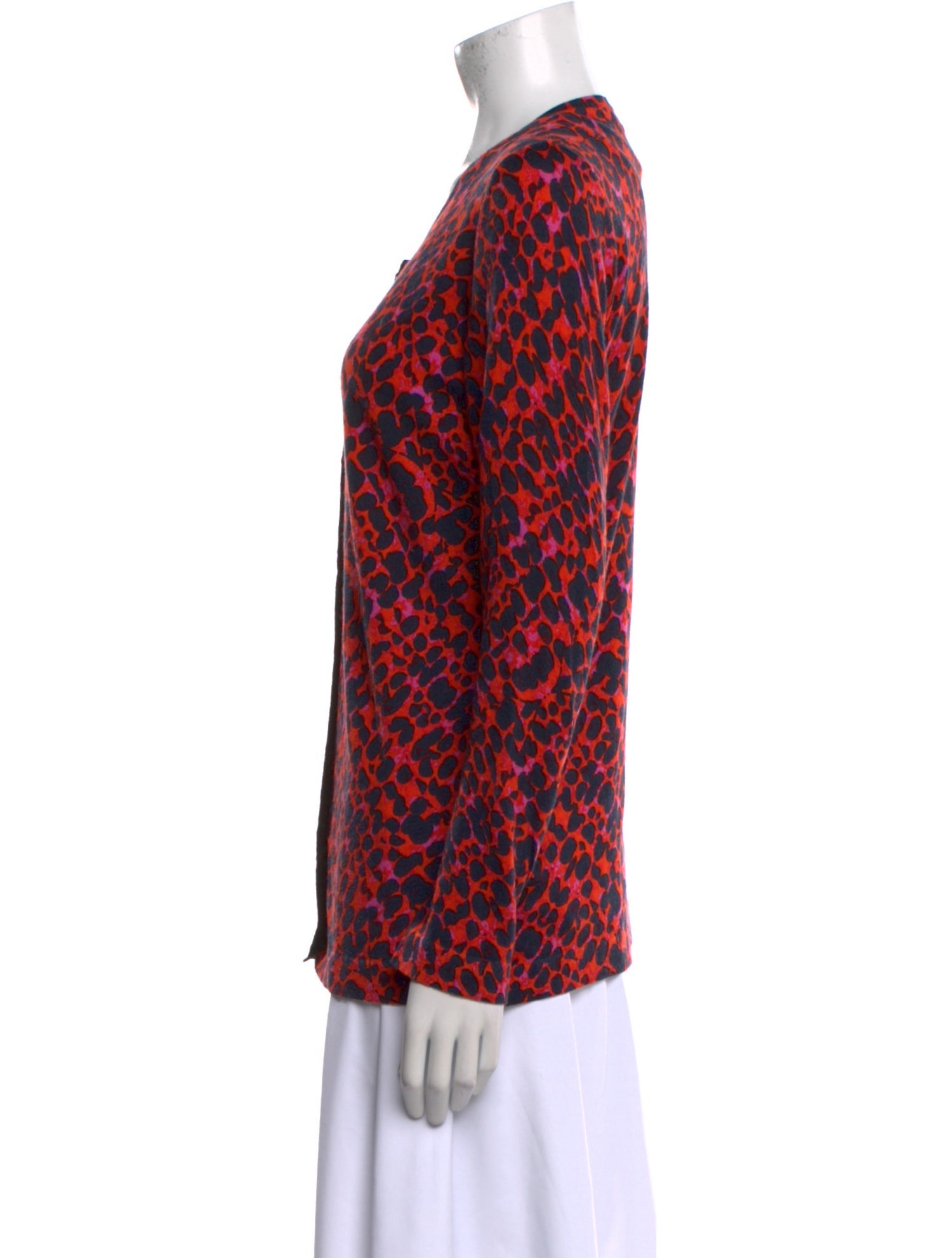 Escada Animal Print Crew Neck Top