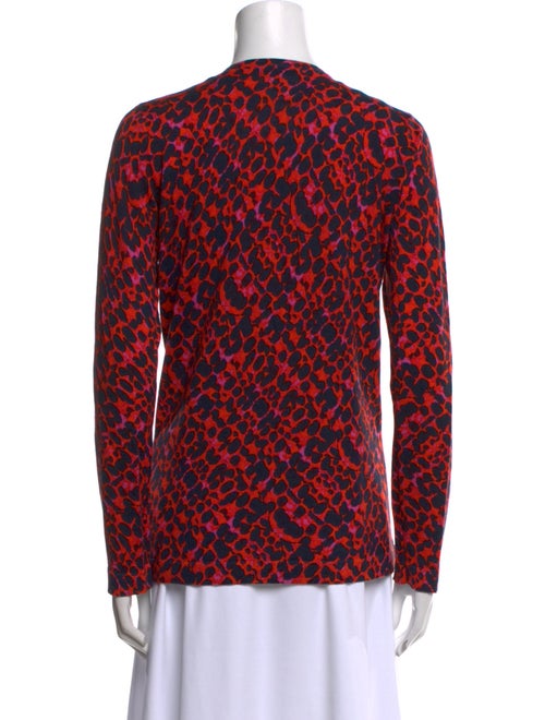 Escada Animal Print Crew Neck Top