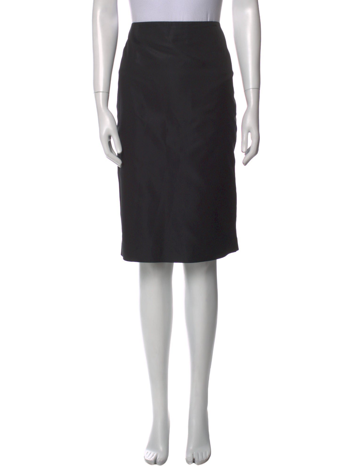 Escada Leather Trim Embellishment Knee-Length Skirt