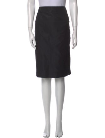 Escada Leather Trim Embellishment Knee-Length Skirt