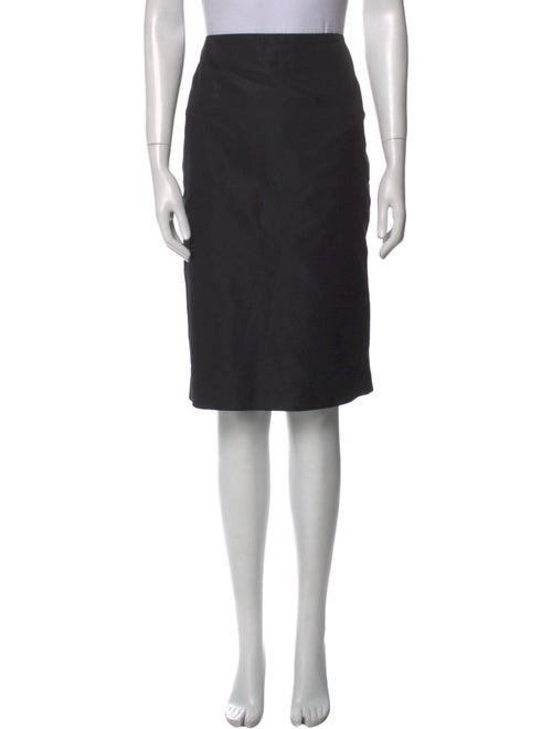 Escada Leather Trim Embellishment Knee-Length Skirt