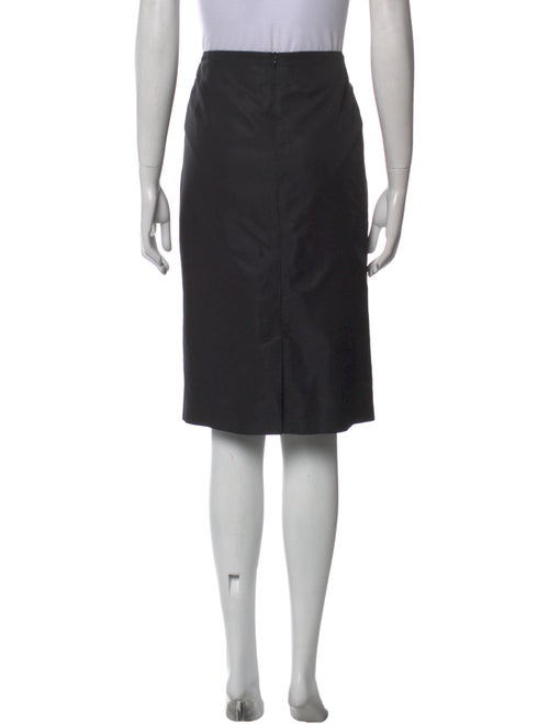 Escada Leather Trim Embellishment Knee-Length Skirt
