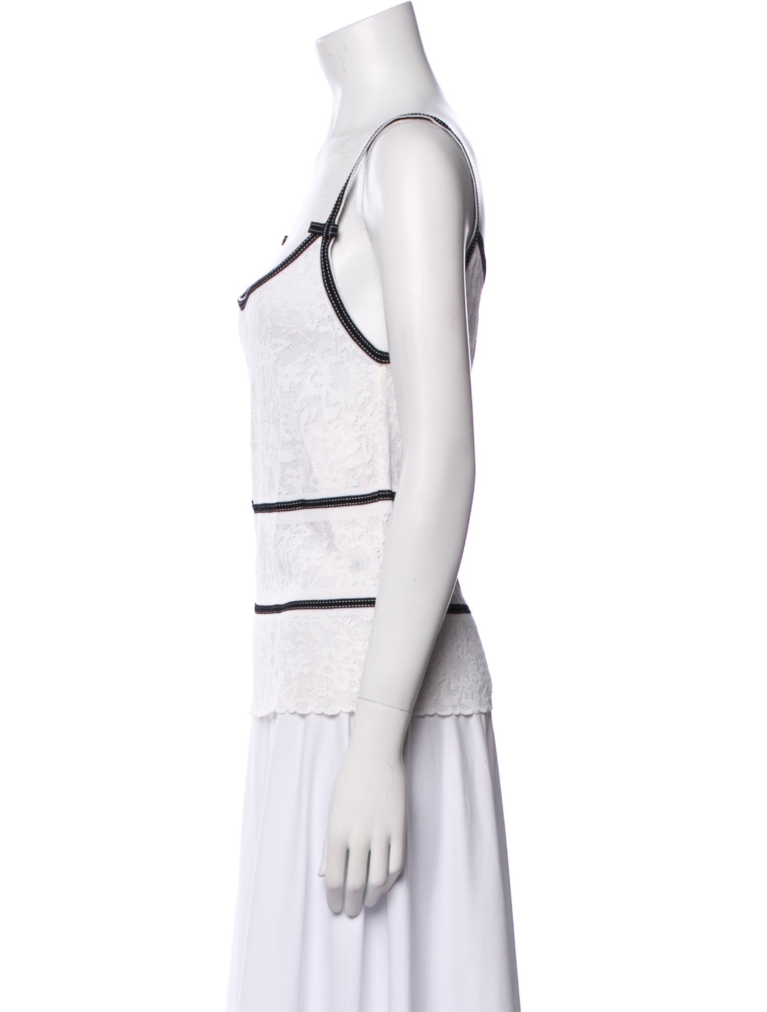 Escada Striped Scoop Neck Top