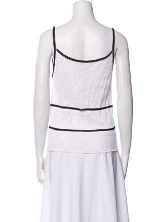 Escada Striped Scoop Neck Top