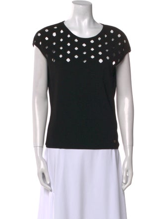 Escada Scoop Neck Short Sleeve Top