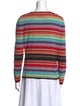 Escada Striped V-Neck Top