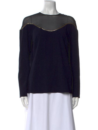Escada Scoop Neck Long Sleeve Sweatshirt