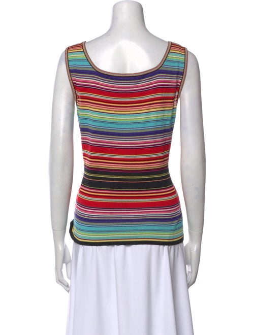 Escada Striped Scoop Neck Top