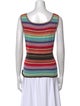 Escada Striped Scoop Neck Top