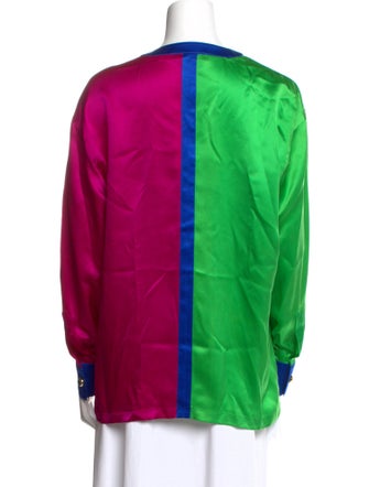 Escada Silk Graphic Print Blouse