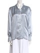 Escada Silk Long Sleeve Button-Up Top