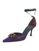 Escada Satin Printed D'Orsay Pumps