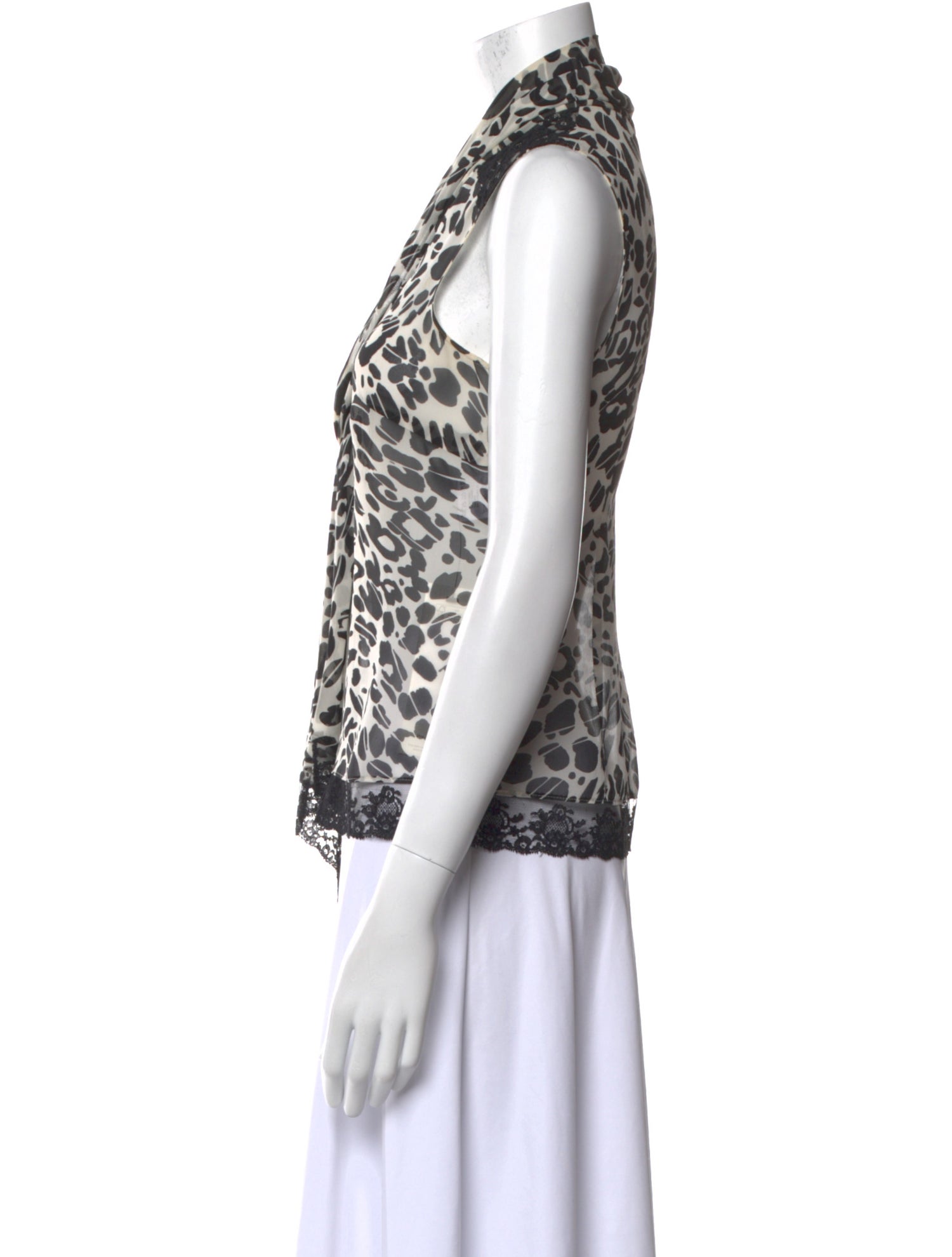 Escada Silk Animal Print Top