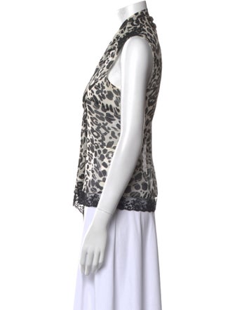 Escada Silk Animal Print Top