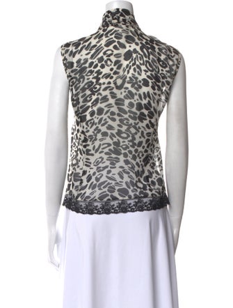 Escada Silk Animal Print Top