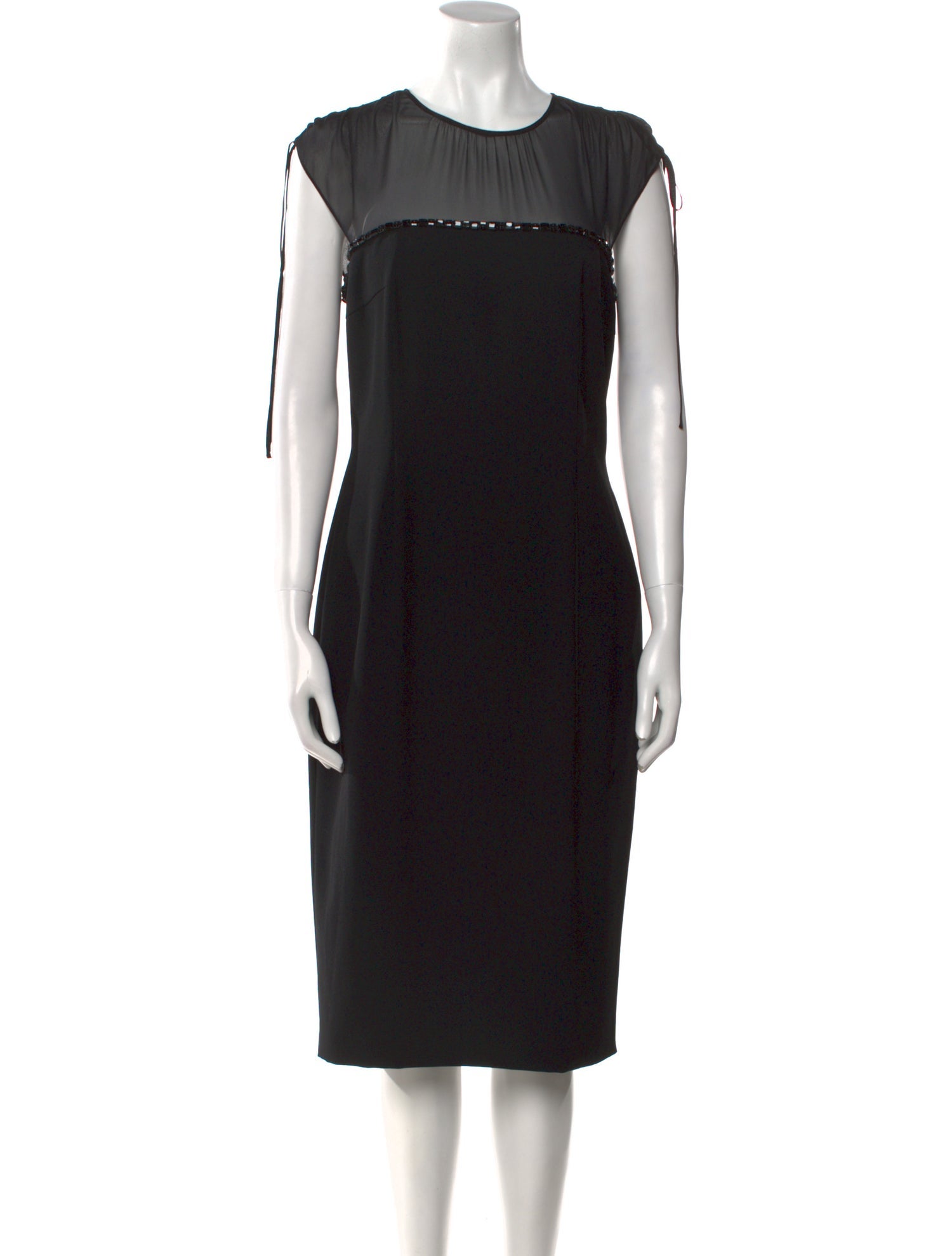 Escada Crew Neck Midi Length Dress