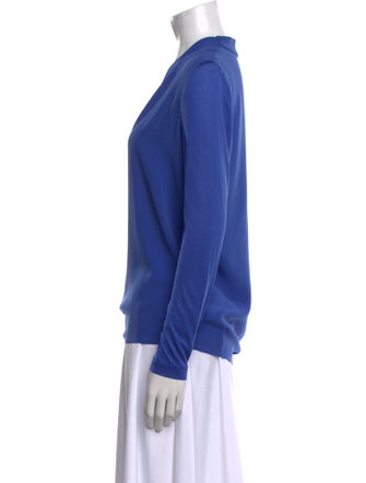 Escada V-Neck Long Sleeve Blouse