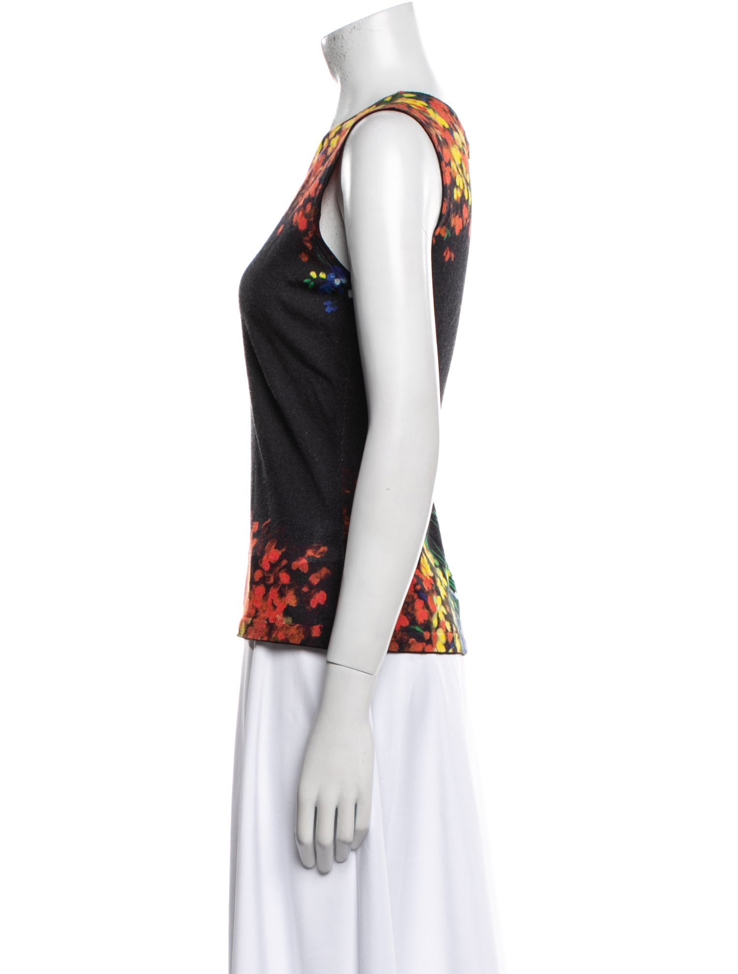 Escada Virgin Wool Floral Print Top