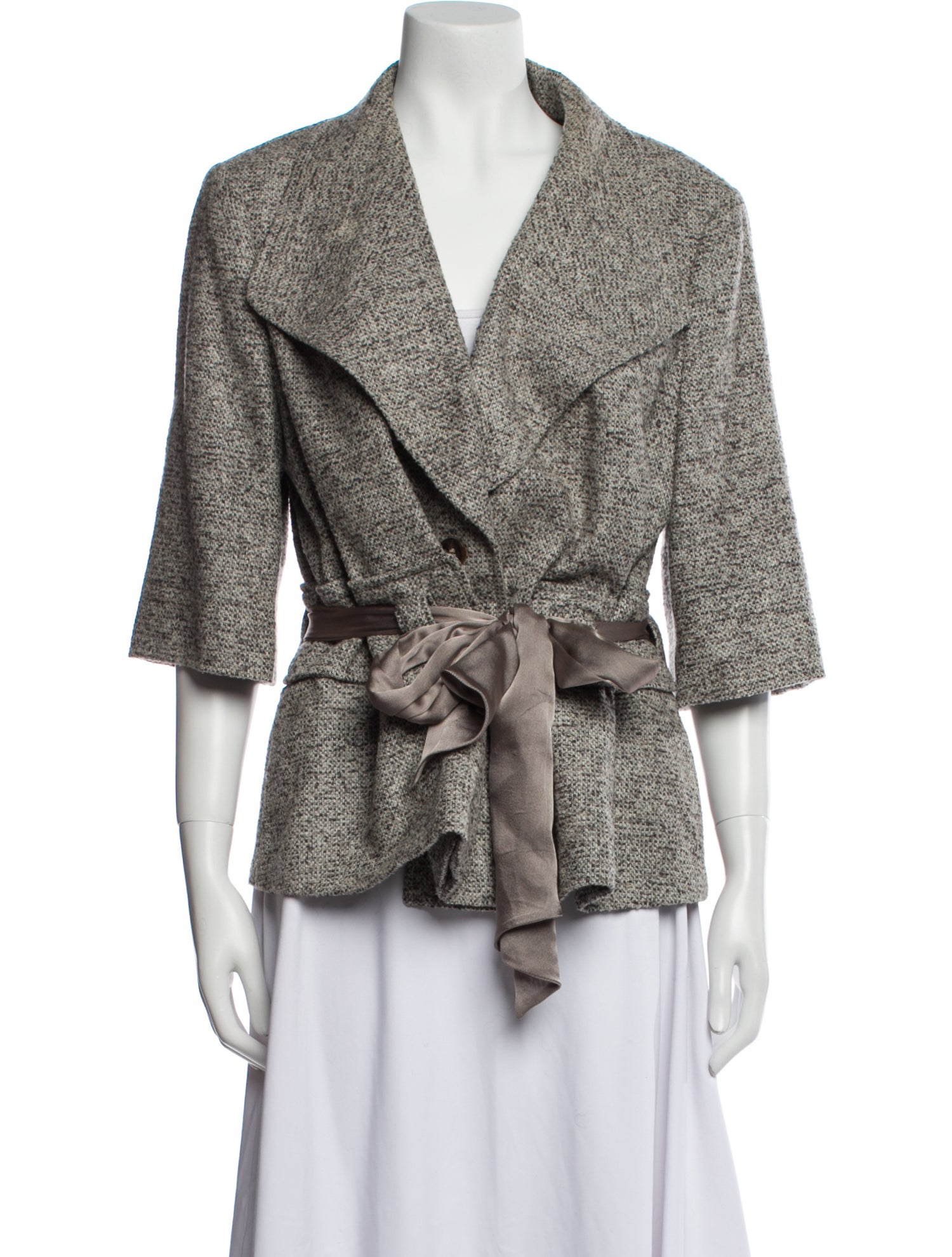Escada Virgin Wool Tweed Pattern Evening Jacket