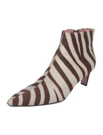 Escada Ponyhair Animal Print Boots