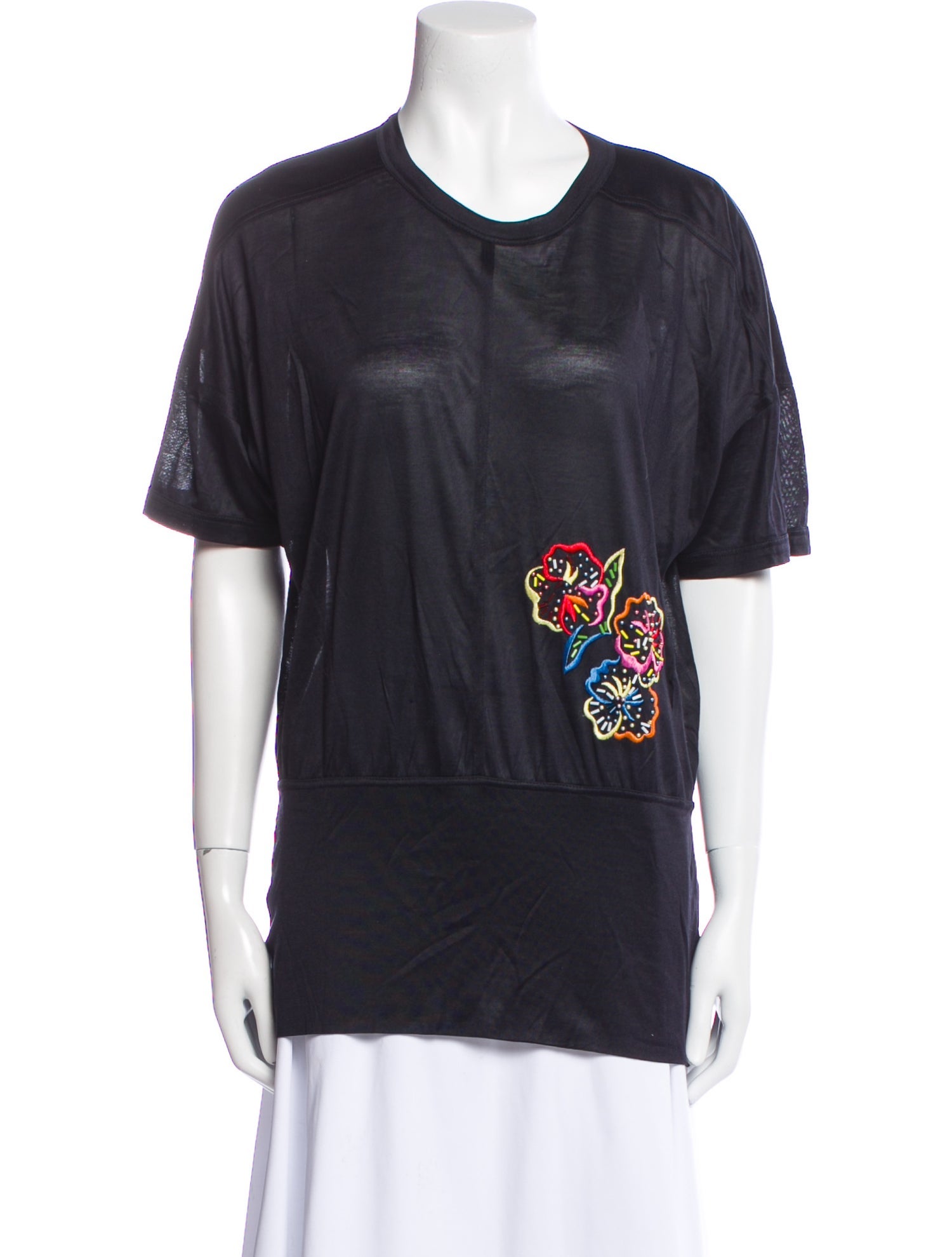 Escada Silk Scoop Neck T-Shirt