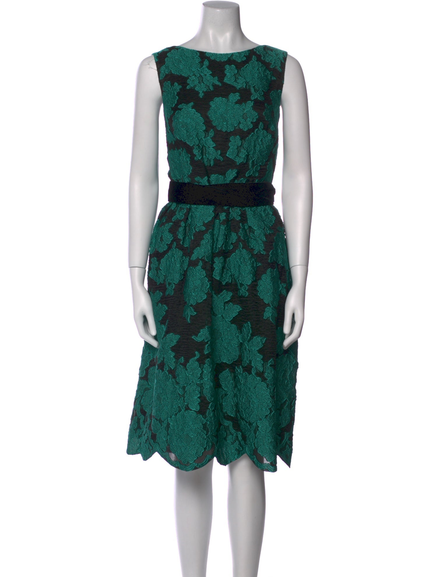 Escada Floral Print Midi Length Dress