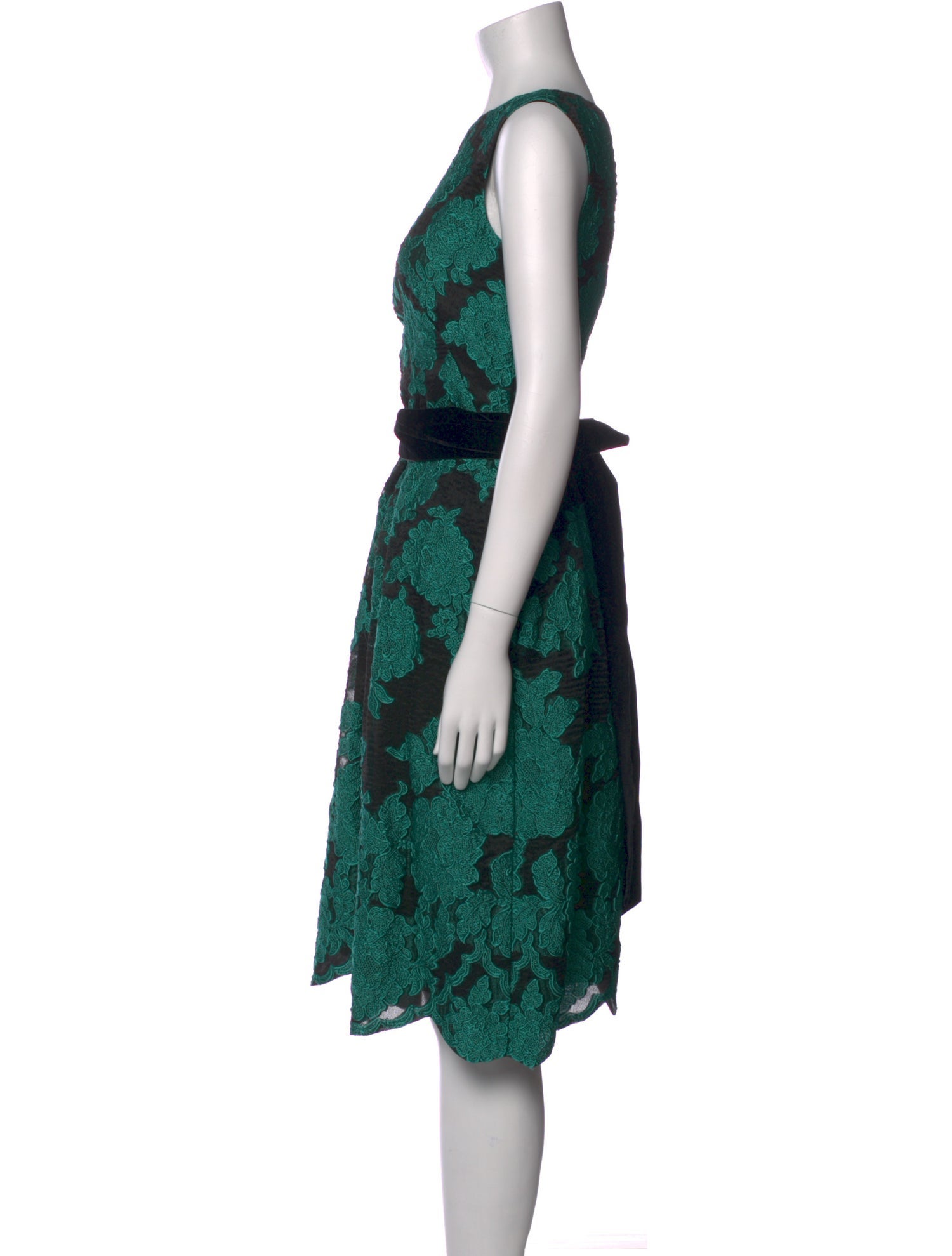 Escada Floral Print Midi Length Dress