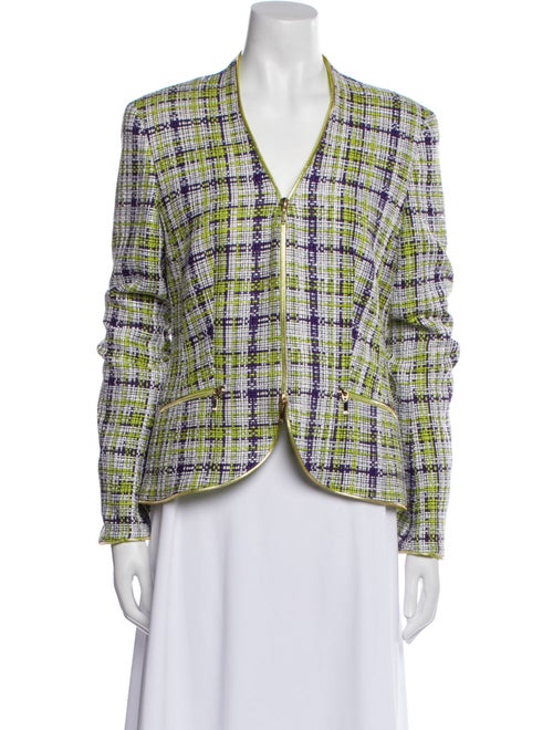Escada Plaid Print Blazer