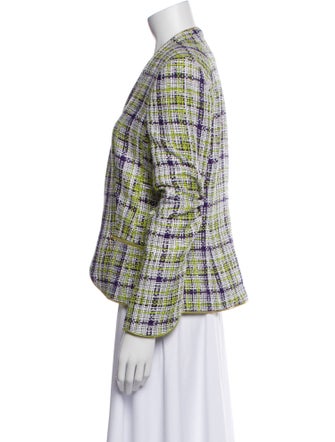 Escada Plaid Print Blazer