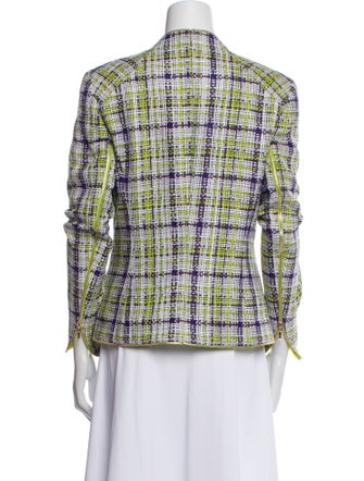 Escada Plaid Print Blazer