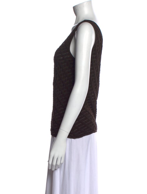 Escada Striped Scoop Neck Top