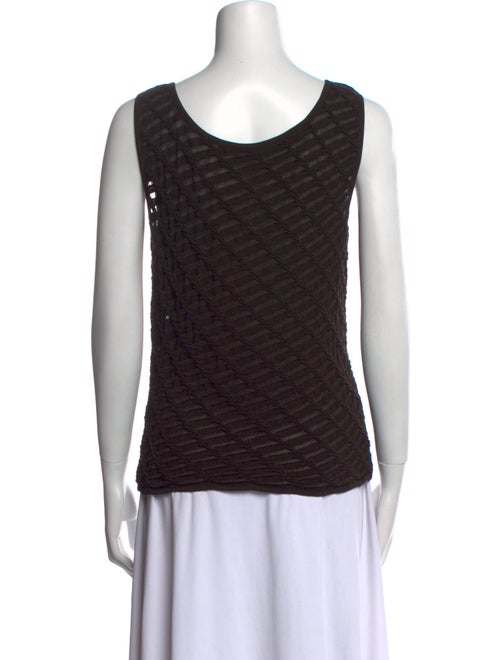 Escada Striped Scoop Neck Top