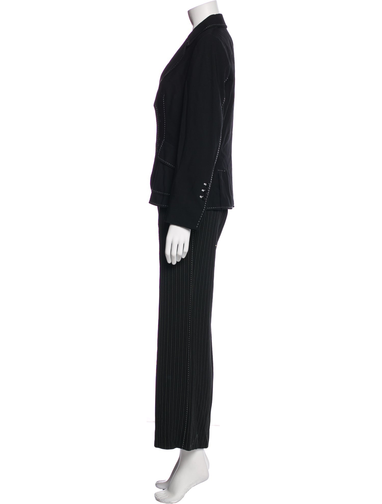 Escada Wool Striped Pantsuit