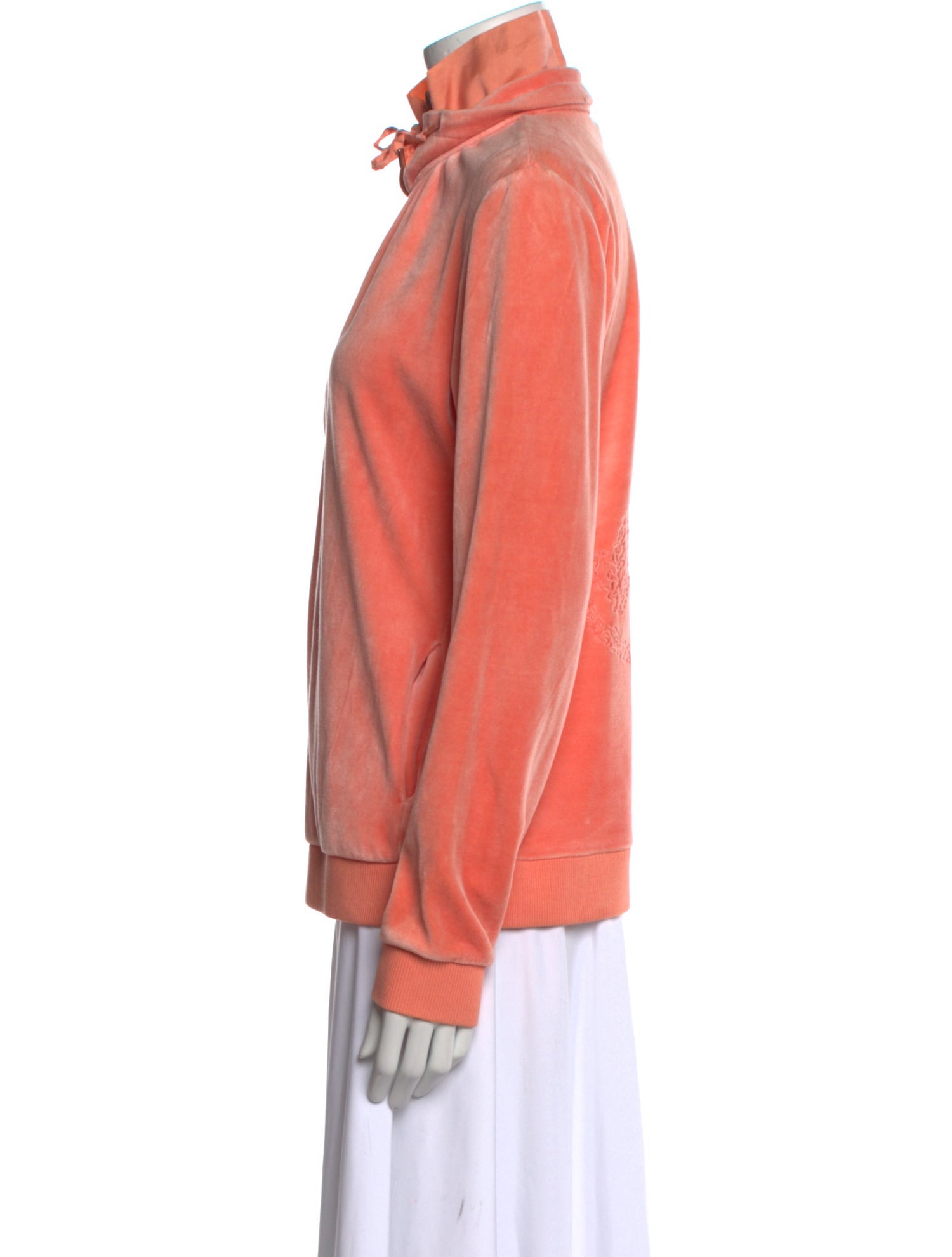 Escada Mock Neck Long Sleeve Sweatshirt