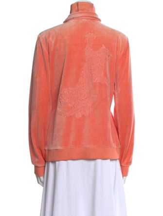 Escada Mock Neck Long Sleeve Sweatshirt