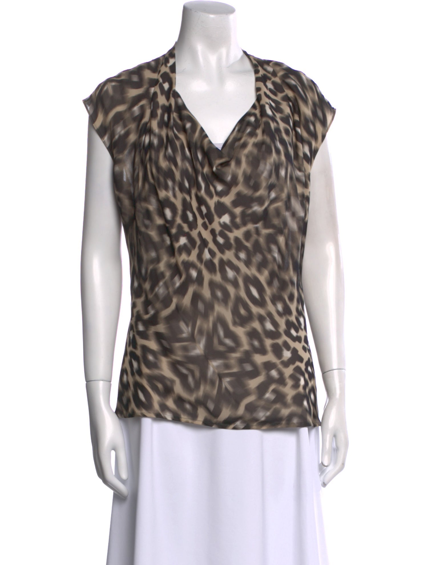 Escada Silk Animal Print Top