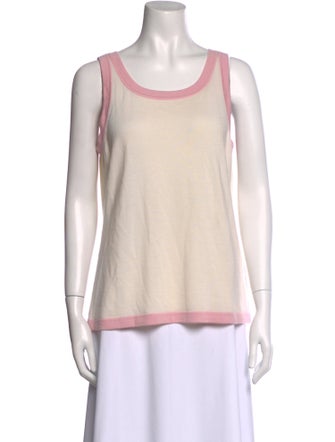 Escada Cashmere Colorblock Pattern Top