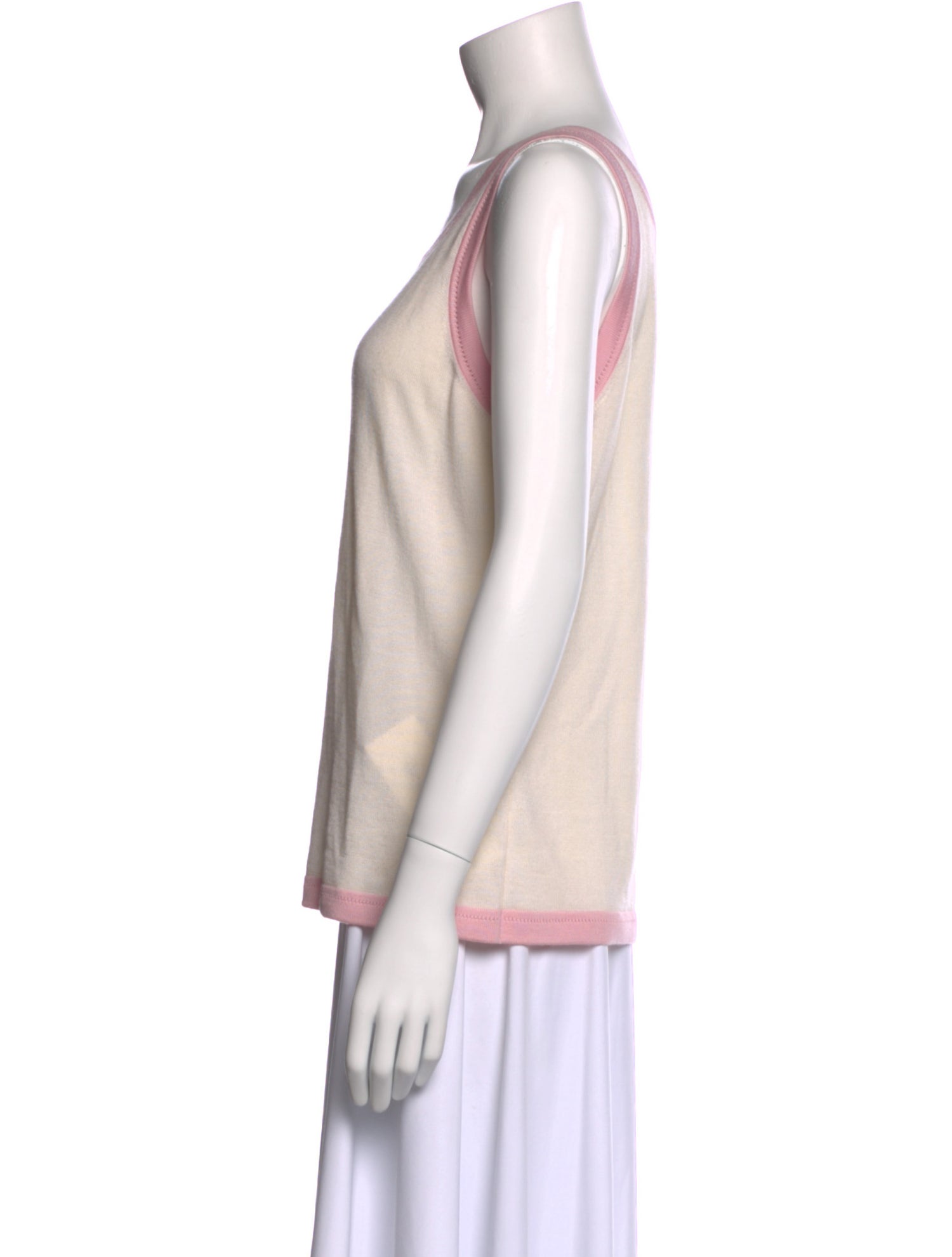 Escada Cashmere Colorblock Pattern Top