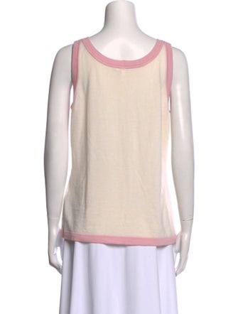 Escada Cashmere Colorblock Pattern Top