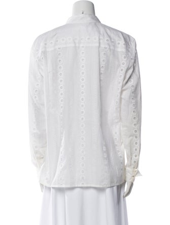 Escada Long Sleeve Button-Up Top
