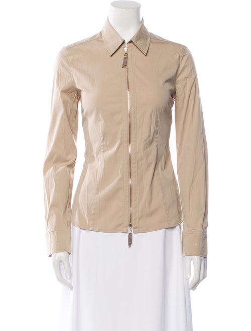 Escada Long Sleeve Button-Up Top