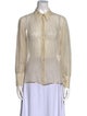 Escada Silk Printed Button-Up Top