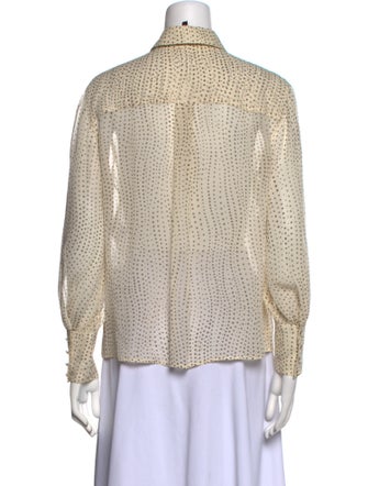 Escada Silk Printed Button-Up Top